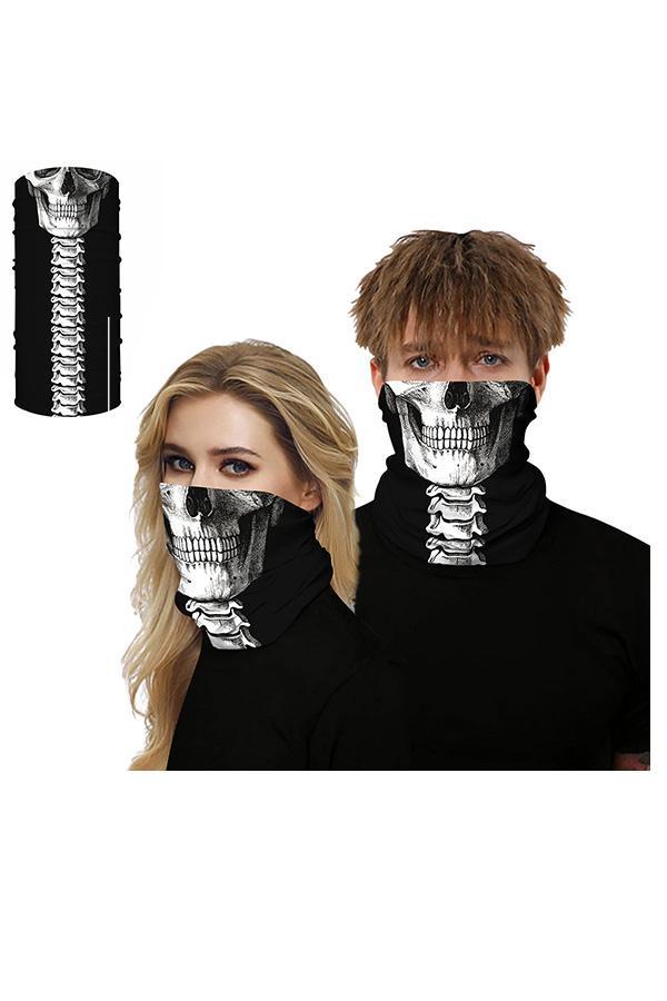 Unisex Outdoor Sports Multifunctional Neck Gaiter Windproof Skull Face Shields