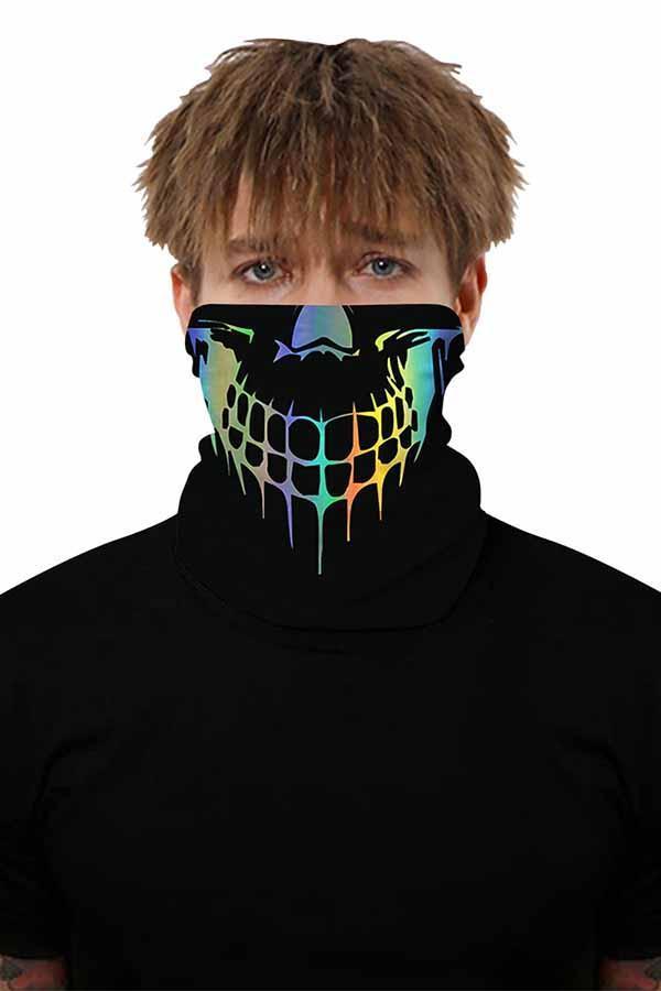 Unisex Outdoor Sports Multifunctional Neck Gaiter Windproof Skull Face Shields