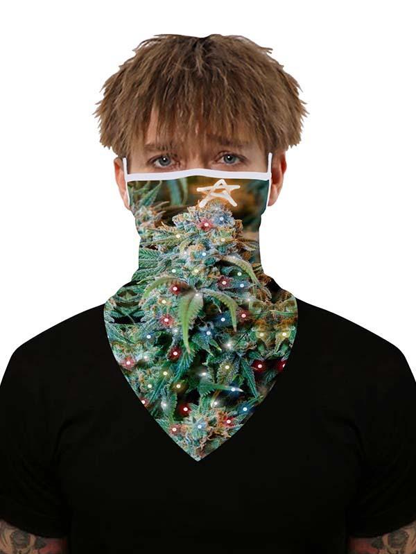 Unisex Windproof Novelty Christmas Print Earloop Face Shield Bandana