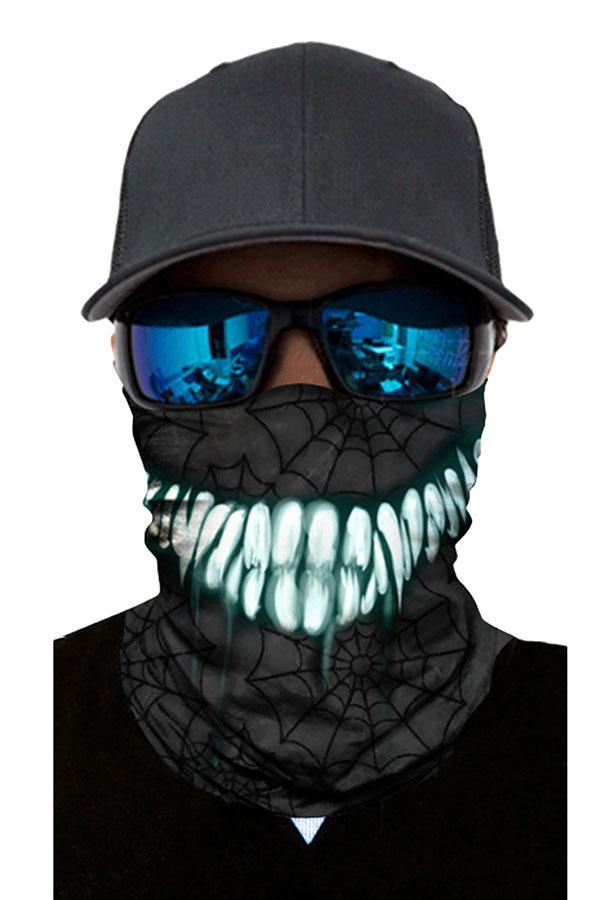 Unisex Windproof Neck Gaiter Skull Print Bandanas For Sun Protection