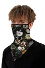 Sports Skull Face Shield Bandanas Running Neck Gaiter With Earloops
