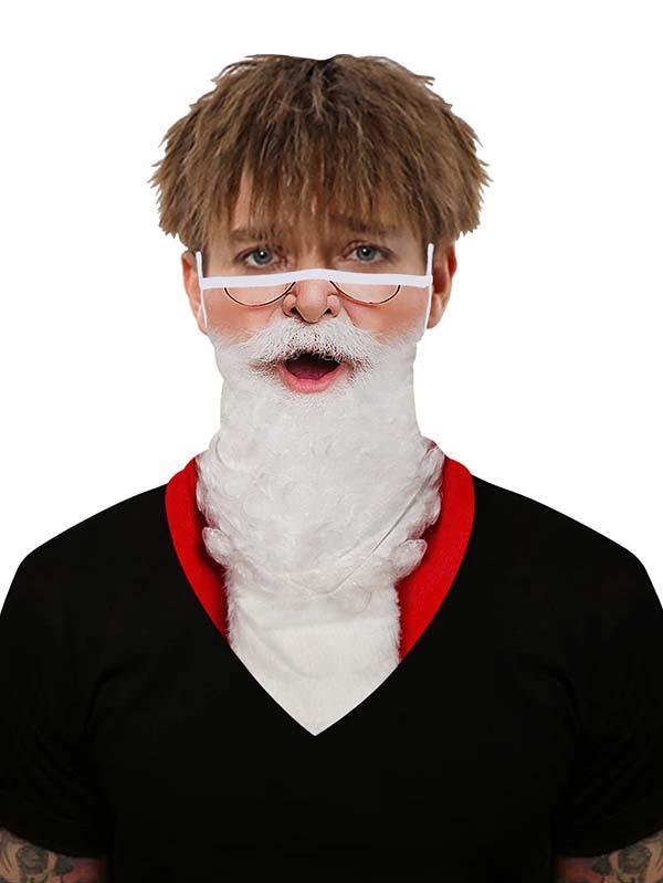 Unisex Windproof Novelty Christmas Print Earloop Face Shield Bandana