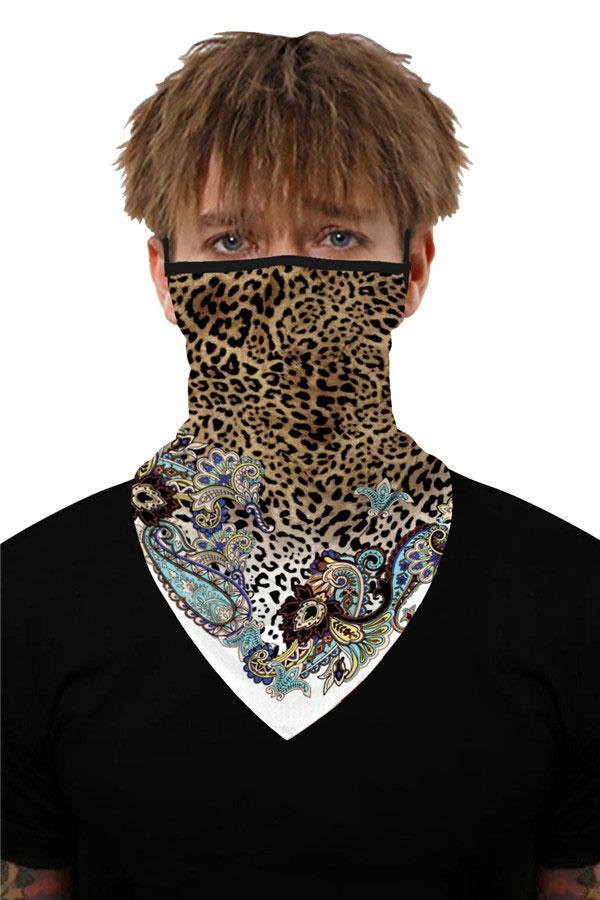 Sports Skull Face Shield Bandanas Running Neck Gaiter With Earloops