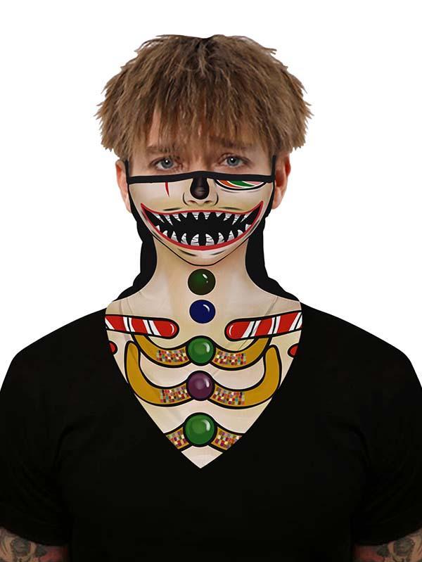 Unisex Windproof Novelty Christmas Print Earloop Face Shield Bandana