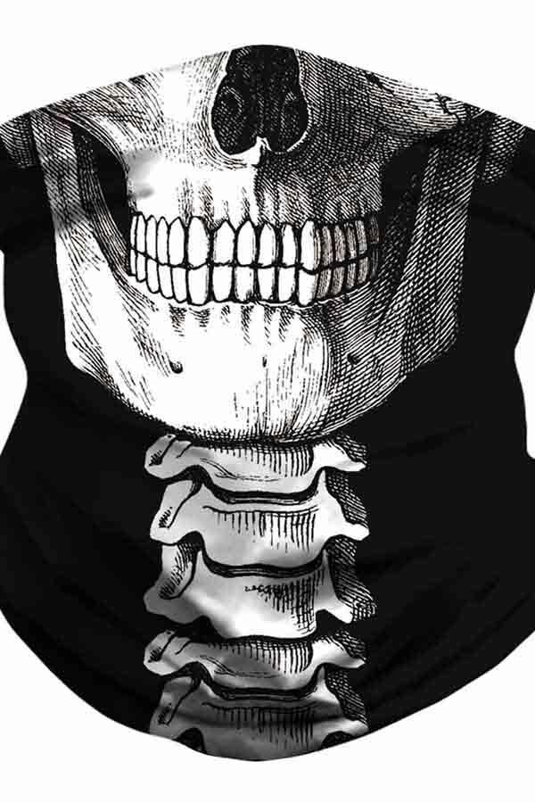 Unisex Outdoor Sports Multifunctional Neck Gaiter Windproof Skull Face Shields