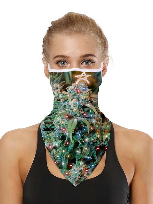 Unisex Windproof Novelty Christmas Print Earloop Face Shield Bandana