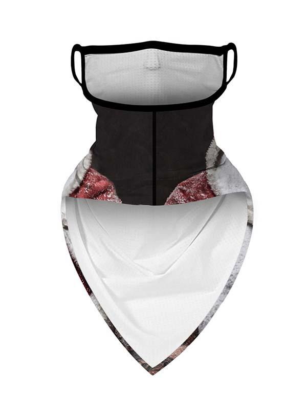 Unisex Windproof Novelty Christmas Print Earloop Face Shield Bandana