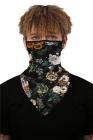 Sports Skull Face Shield Bandanas Running Neck Gaiter With Earloops