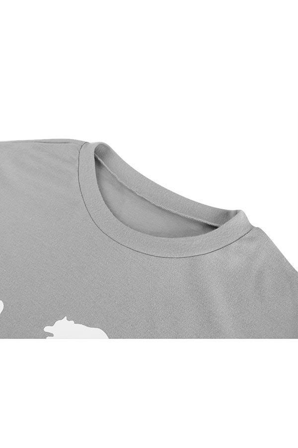 Women's Mama Bear Short Sleeve Crew Neck Pockets T-Shirt