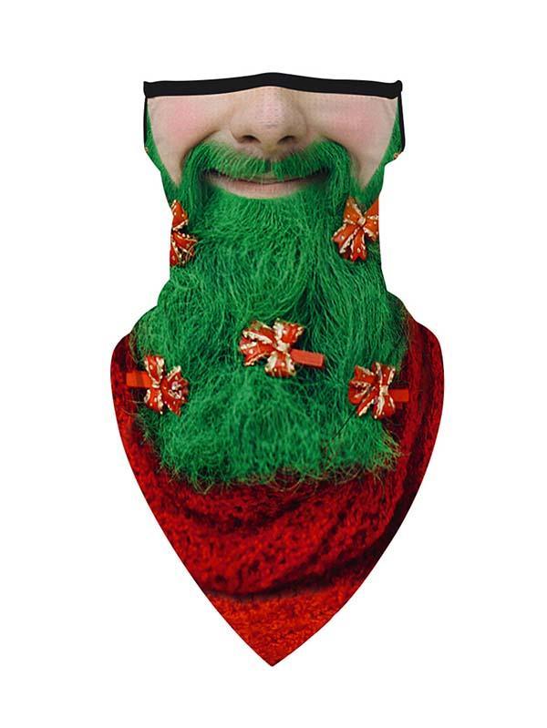 Unisex Windproof Novelty Christmas Print Earloop Face Shield Bandana