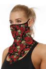 Sports Skull Face Shield Bandanas Running Neck Gaiter With Earloops