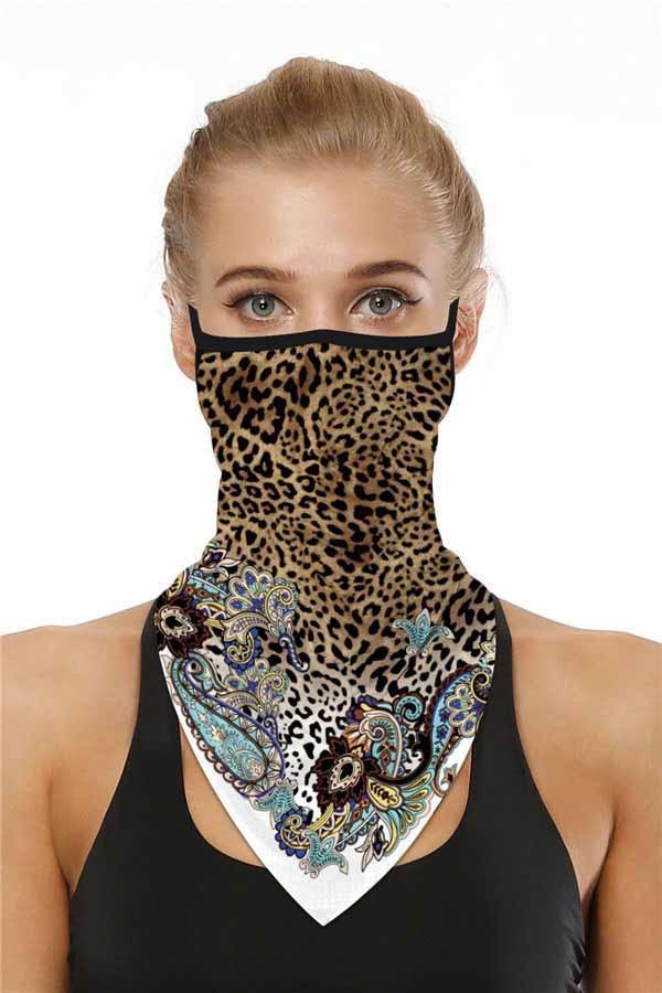 Sports Skull Face Shield Bandanas Running Neck Gaiter With Earloops