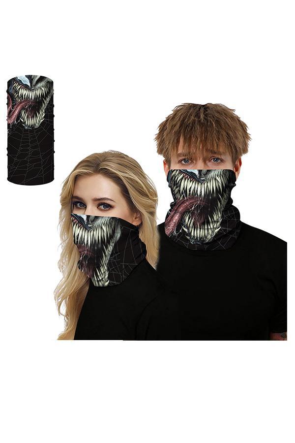 Unisex Outdoor Sports Multifunctional Neck Gaiter Windproof Skull Face Shields