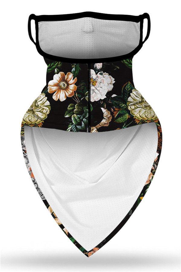 Sports Skull Face Shield Bandanas Running Neck Gaiter With Earloops