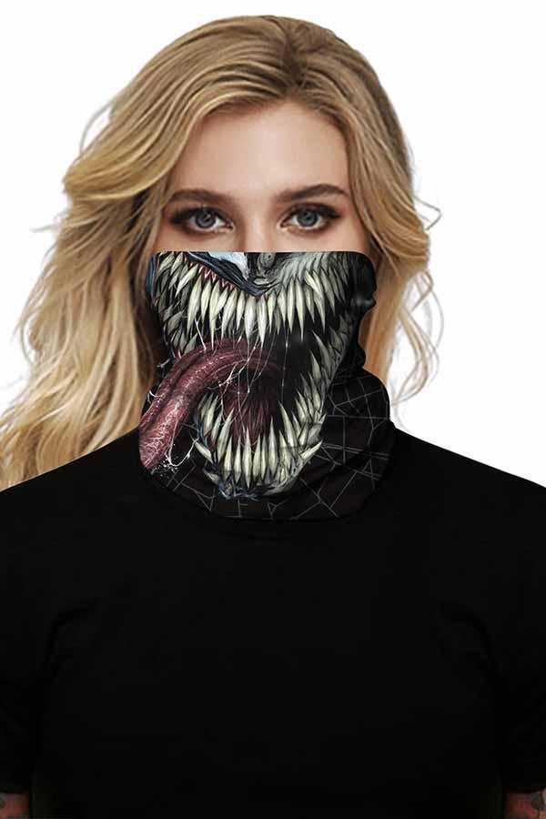 Unisex Outdoor Sports Multifunctional Neck Gaiter Windproof Skull Face Shields