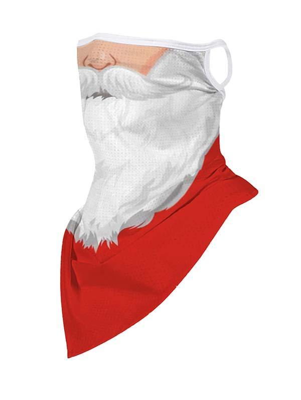 Unisex Windproof Novelty Christmas Print Earloop Face Shield Bandana