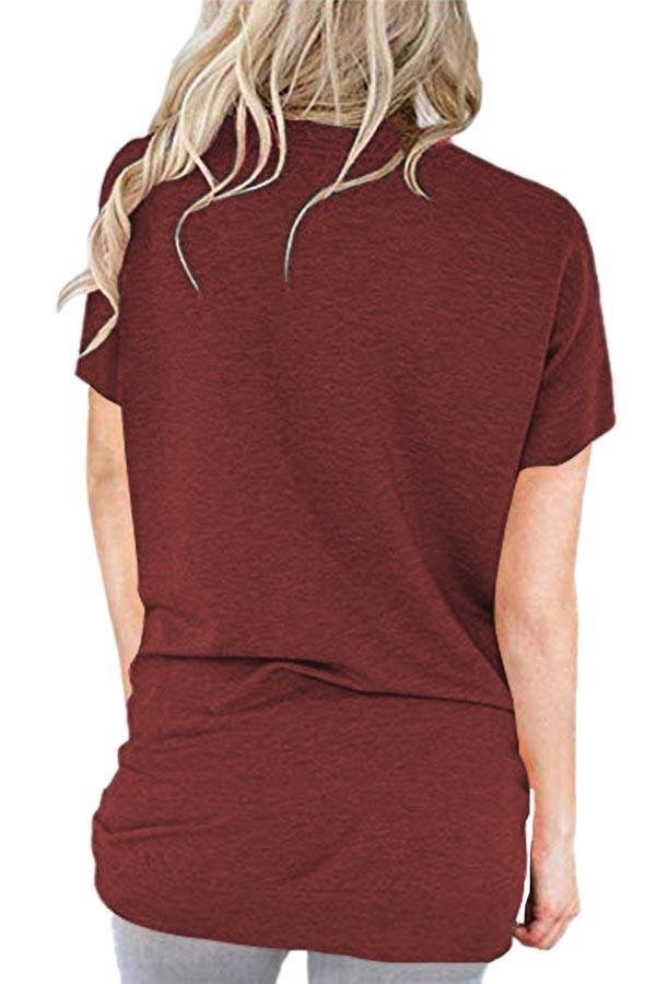 Women's Mama Bear Short Sleeve Crew Neck Pockets T-Shirt