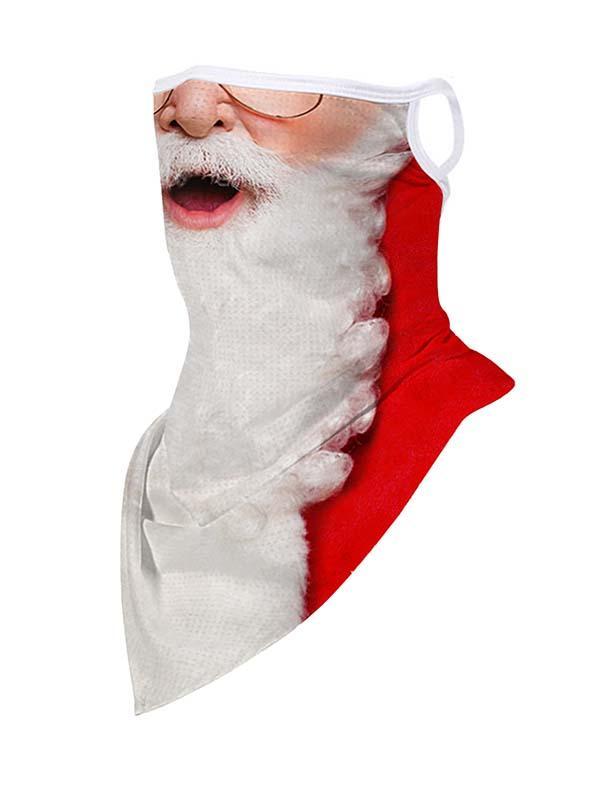 Unisex Windproof Novelty Christmas Print Earloop Face Shield Bandana