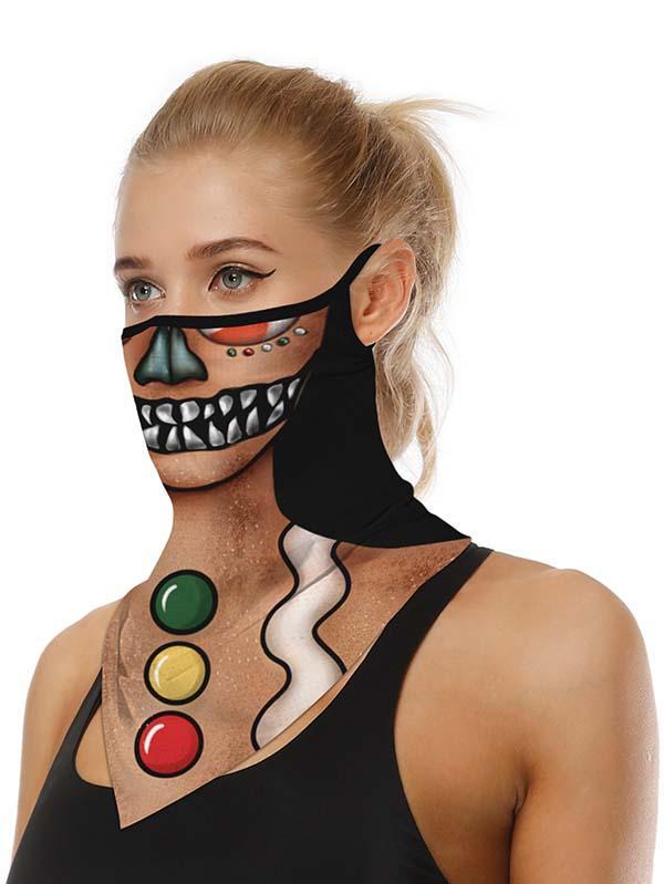 Unisex Windproof Novelty Christmas Print Earloop Face Shield Bandana