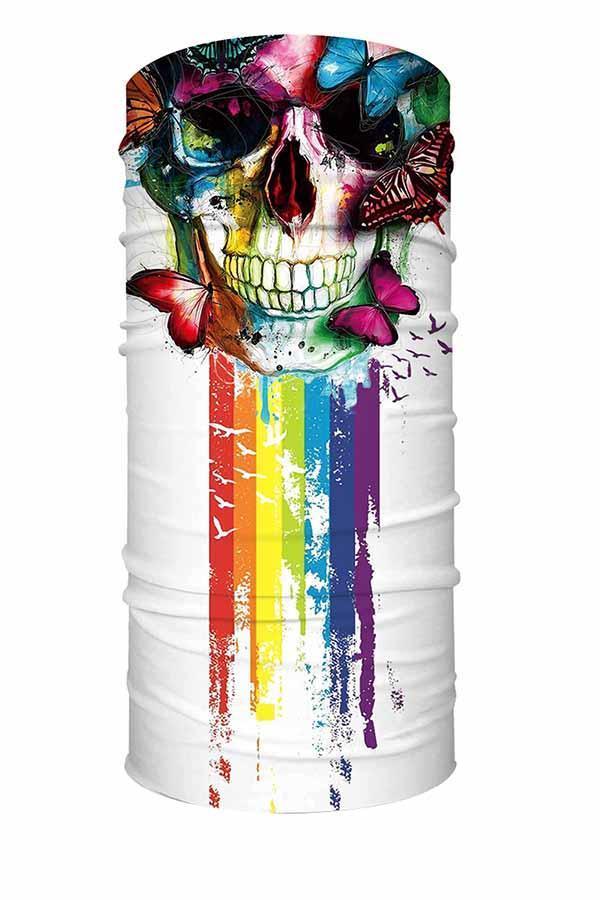 Unisex Outdoor Sports Multifunctional Neck Gaiter Windproof Skull Face Shields
