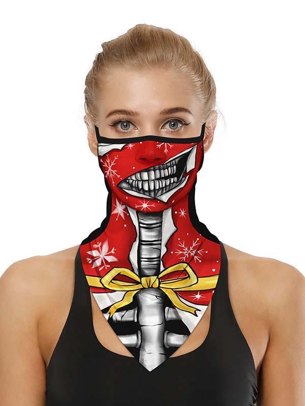 Unisex Windproof Novelty Christmas Print Earloop Face Shield Bandana