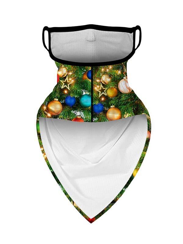 Unisex Windproof Novelty Christmas Print Earloop Face Shield Bandana