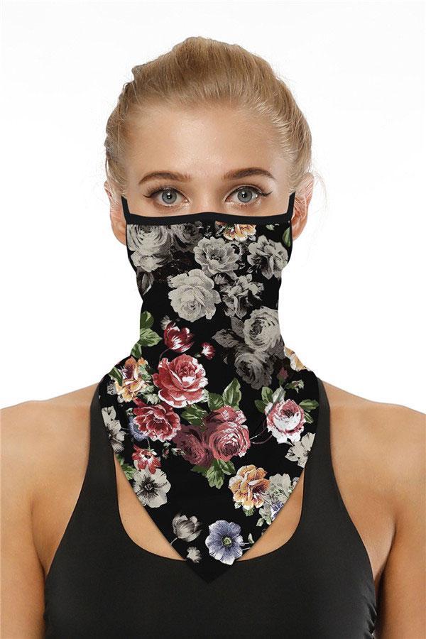 Sports Skull Face Shield Bandanas Running Neck Gaiter With Earloops