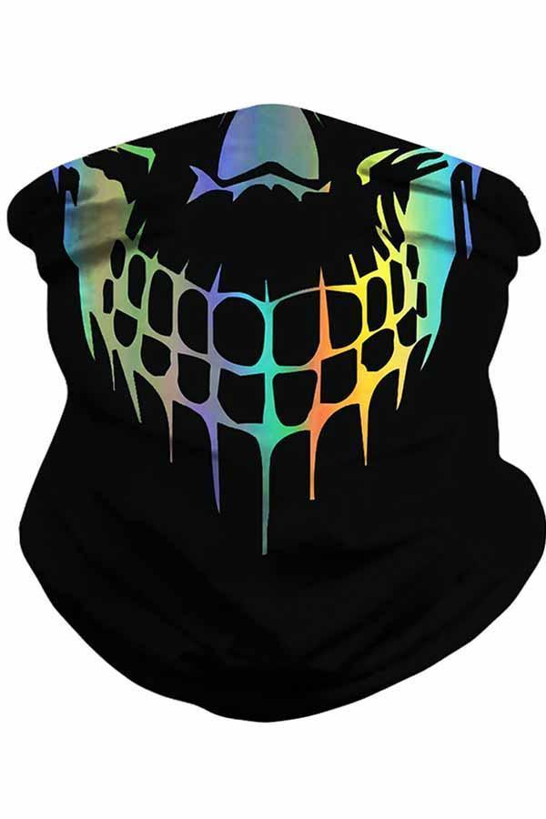 Unisex Outdoor Sports Multifunctional Neck Gaiter Windproof Skull Face Shields