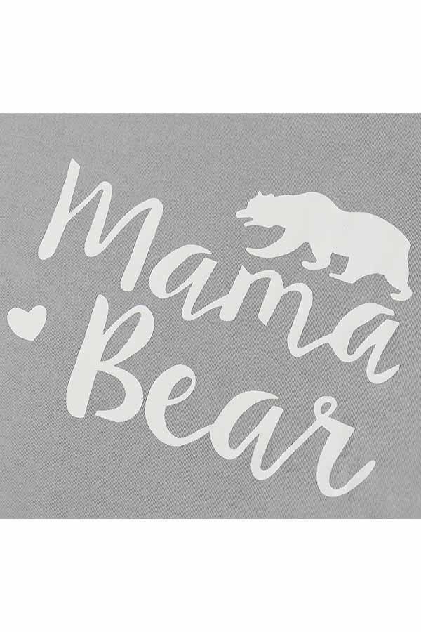 Women's Mama Bear Short Sleeve Crew Neck Pockets T-Shirt