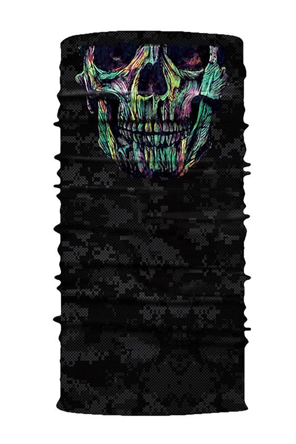 Unisex Windproof Neck Gaiter Skull Print Bandanas For Sun Protection