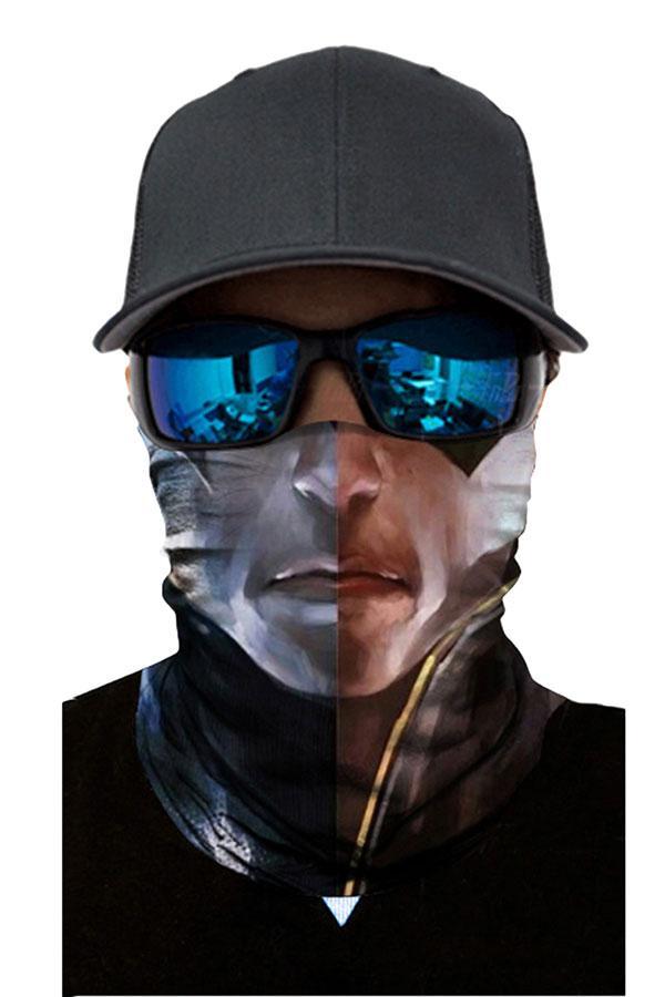 Unisex Windproof Neck Gaiter Skull Print Bandanas For Sun Protection