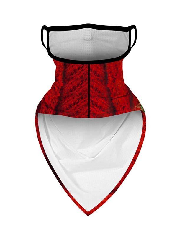 Unisex Windproof Novelty Christmas Print Earloop Face Shield Bandana