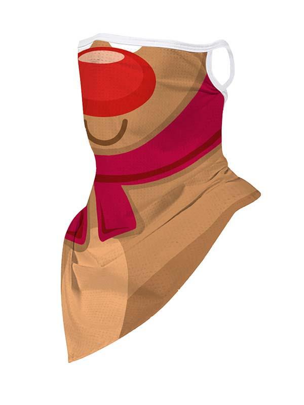 Unisex Windproof Novelty Christmas Print Earloop Face Shield Bandana