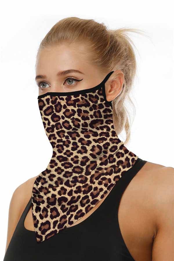 Sports Skull Face Shield Bandanas Running Neck Gaiter With Earloops
