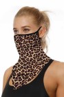 Sports Skull Face Shield Bandanas Running Neck Gaiter With Earloops