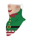 Unisex Windproof Novelty Christmas Print Earloop Face Shield Bandana