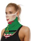 Unisex Windproof Novelty Christmas Print Earloop Face Shield Bandana
