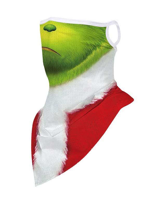 Unisex Windproof Novelty Christmas Print Earloop Face Shield Bandana