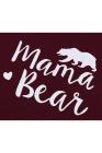 Women's Mama Bear Short Sleeve Crew Neck Pockets T-Shirt