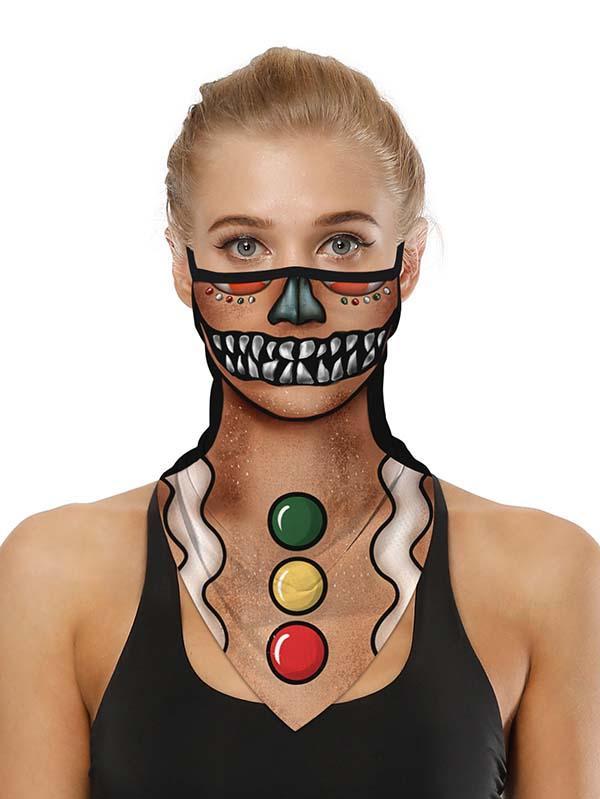 Unisex Windproof Novelty Christmas Print Earloop Face Shield Bandana