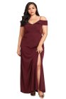 Long Off the Shoulder Plus Size Gown