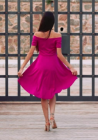 Burgundy All The Rage Skater Dress