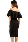 Layered Ruffle Off Shoulder Curvaceous Dress