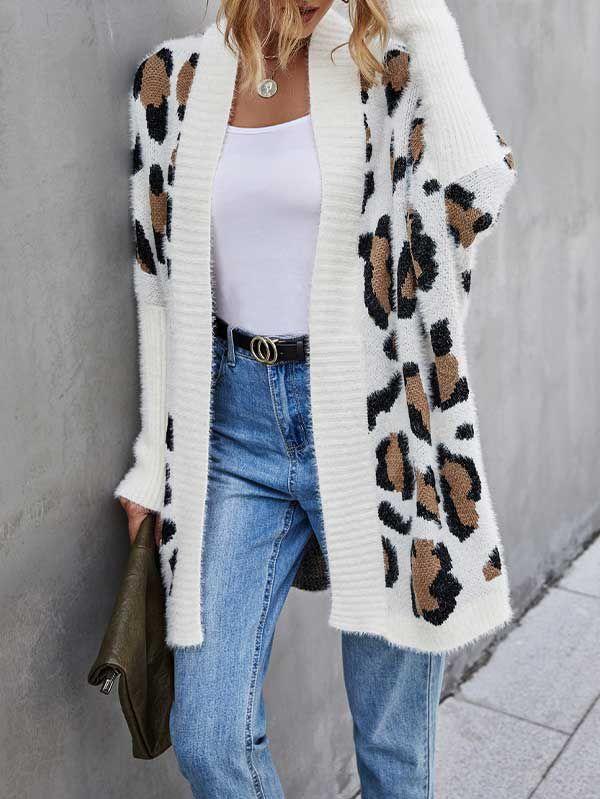 Animal Print Cardigan Womens Open Front Cardigan
