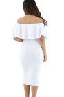 Layered Ruffle Off Shoulder Curvaceous Dress