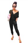 V Neck Wrap Front Jumpsuits
