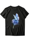 Women's T-shirts Dandelion & Butterfly Print T-shirt