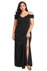Long Off the Shoulder Plus Size Gown