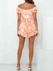 Women's Off Shoulder Short Sleeves Layered Ruffle Rompers