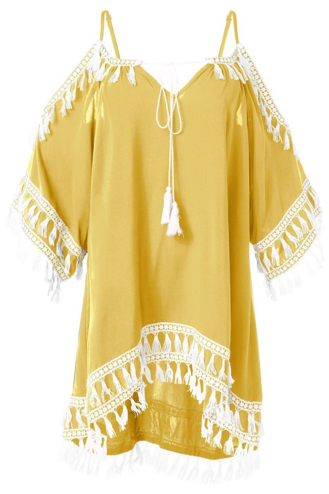 Boho Tassel Tunic Cover up